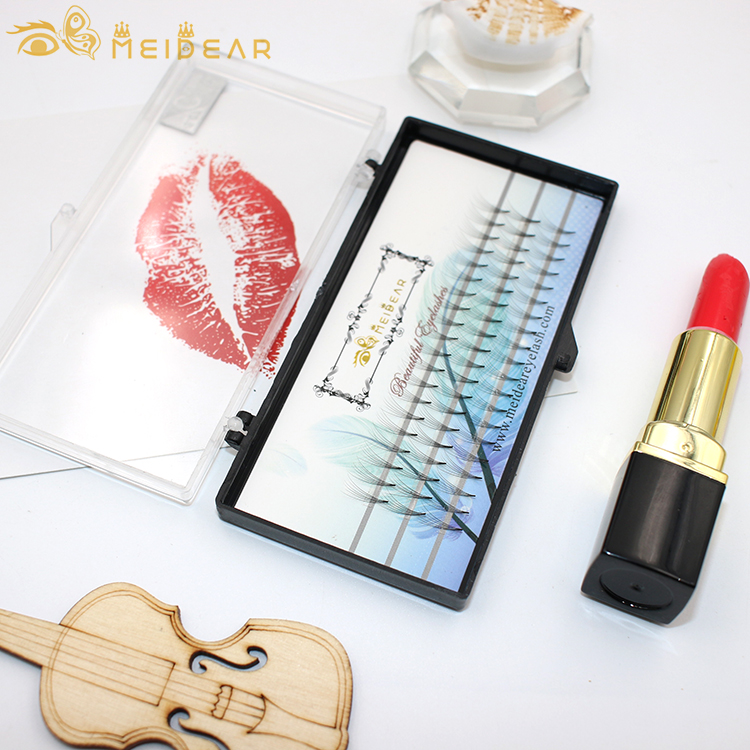 Private label glamorous pre-fanned volume eyelash extensions with wholesale price